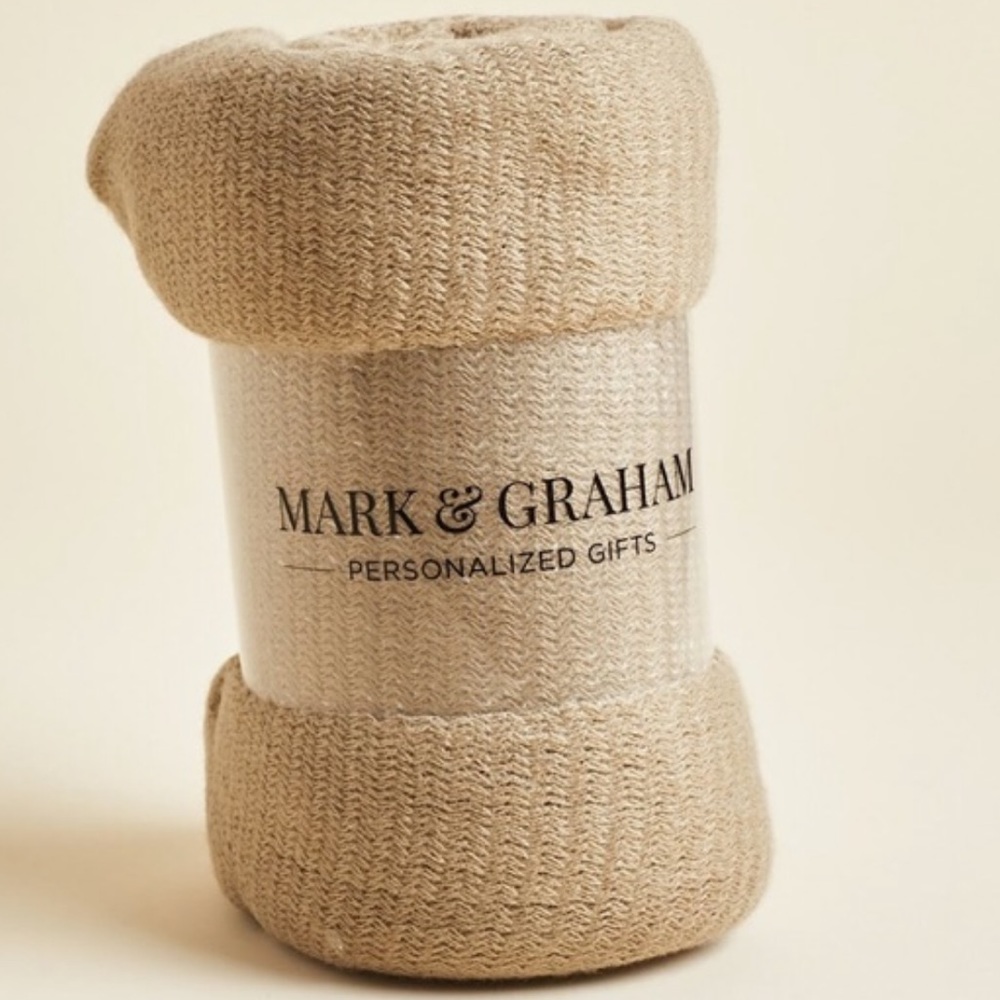 Mark & Graham Cream Throw Blanket